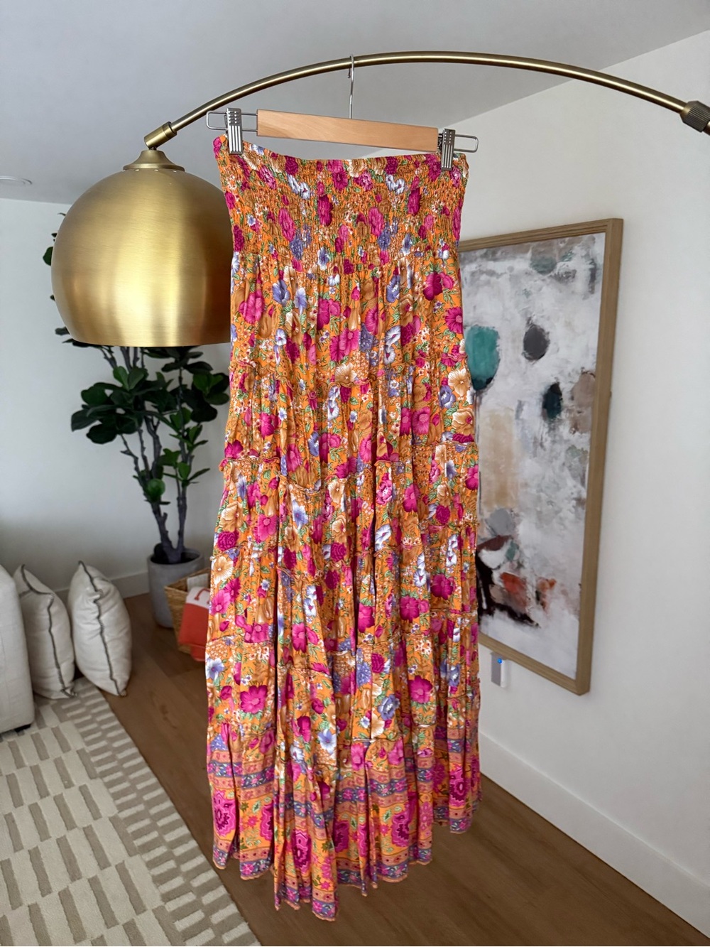 Sea Lustre Orange and Pink Skirt